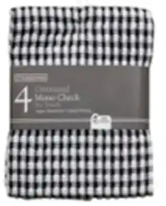 Dream Cloud Geschirrtücher kariert 4er Pack 45x65cm sort. Farbe: Schwarz