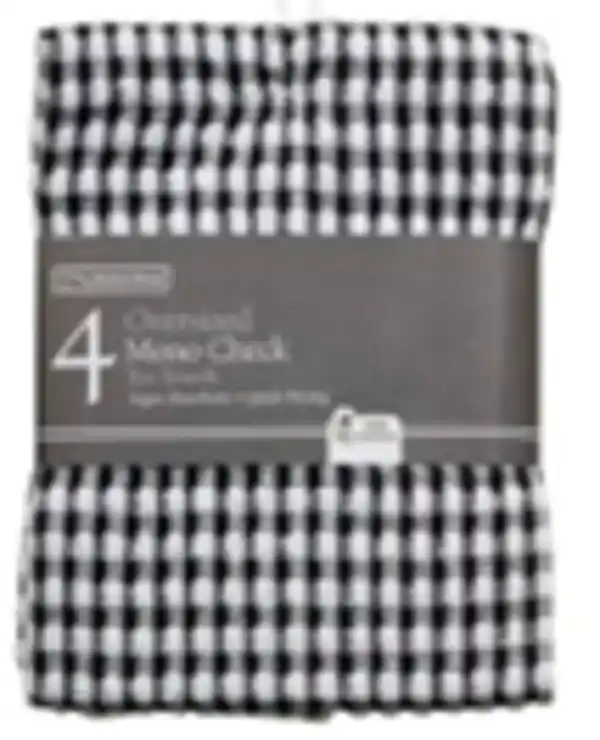Bild 1 von Dream Cloud Geschirrtücher kariert 4er Pack 45x65cm sort. Farbe: Schwarz