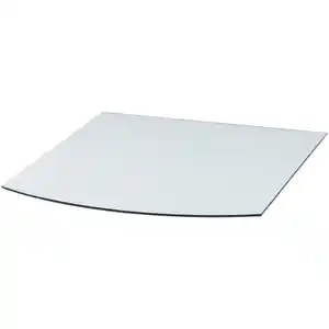 Bodenplatte, halbrund, BxL: 80 x 100 cm, Stärke: 8 mm, transparent