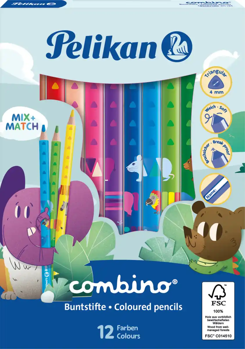 Bild 1 von Pelikan Buntstifte Combino dreieckig, dick