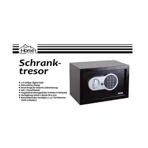 Tim Home Schranktresor 20 x 31 x 20 cm, 9 Liter