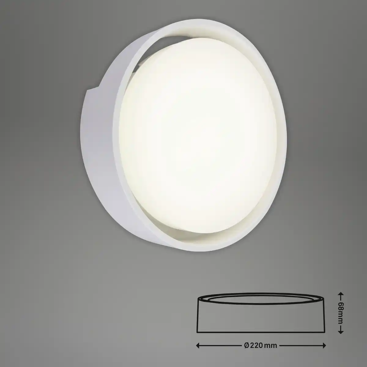 Bild 2 von BRILONER LED-Außenwandleuchte, Ø: 22 cm, Höhe: 6,8 cm, 18 W