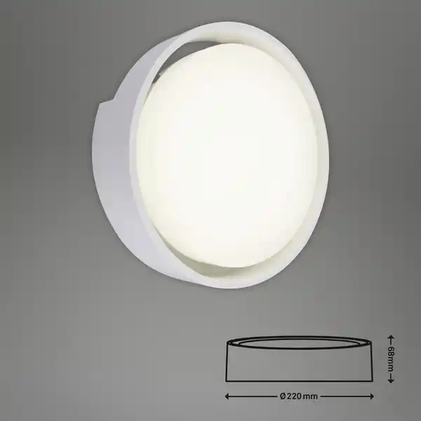 Bild 2 von BRILONER LED-Außenwandleuchte, Ø: 22 cm, Höhe: 6,8 cm, 18 W