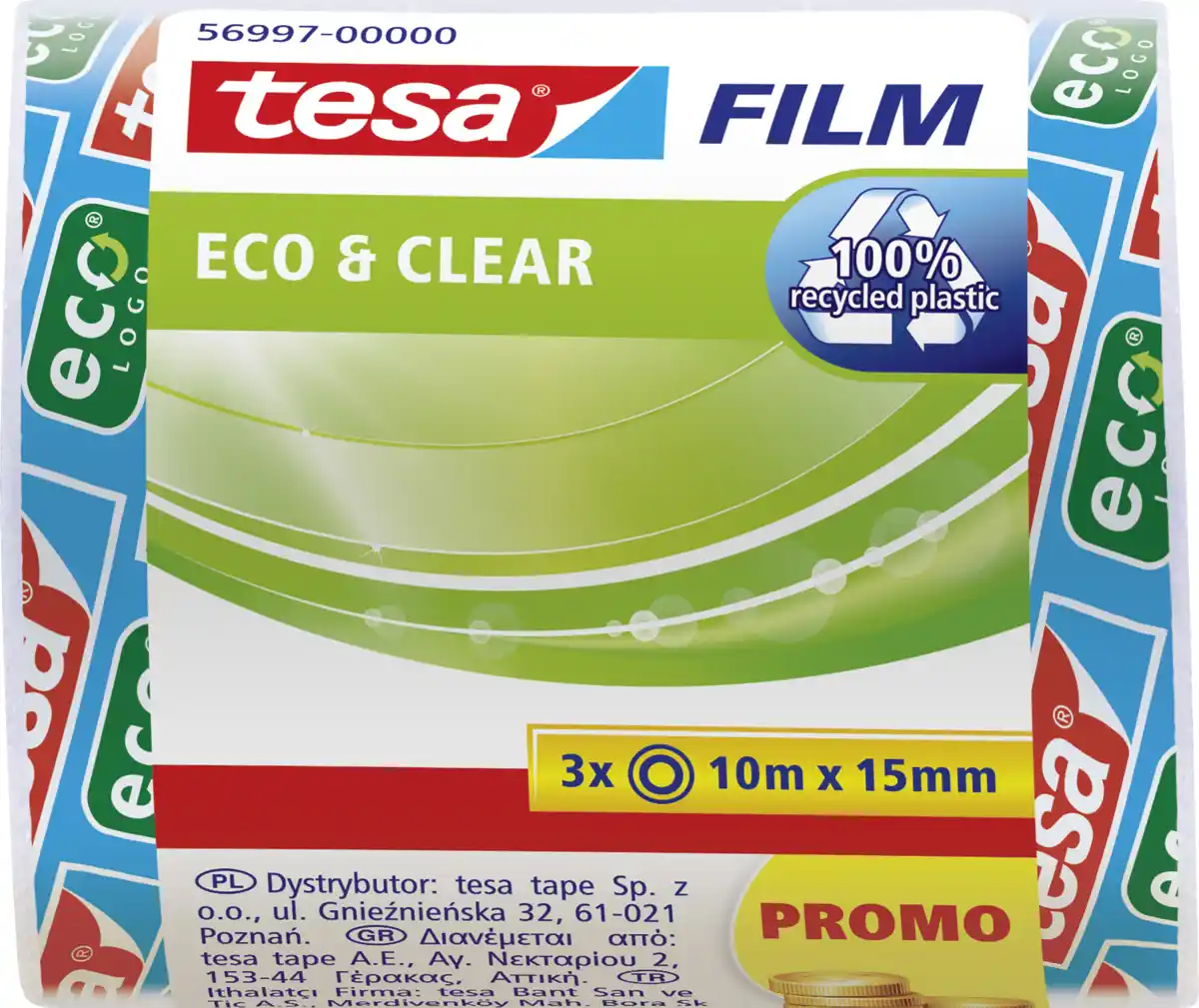 Bild 1 von Tesa 3er Set Eco&Clear Rollen, 30 m