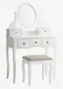 Bild 1 von Schminktisch + Hocker MALLING m/Spiegel weiß/beige