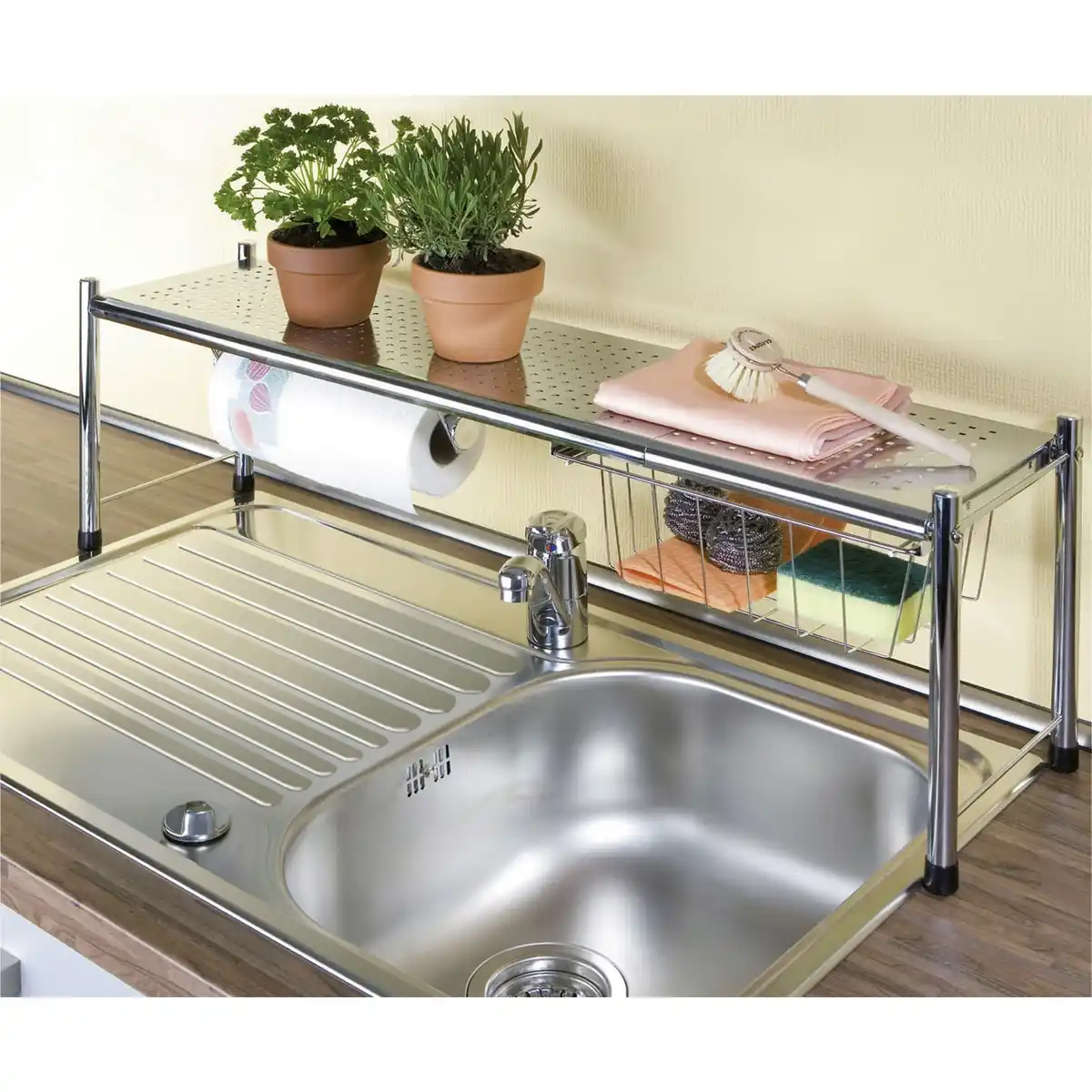 Bild 2 von Spülbeckenregal »EXPANDO«, Metall, chromfarben