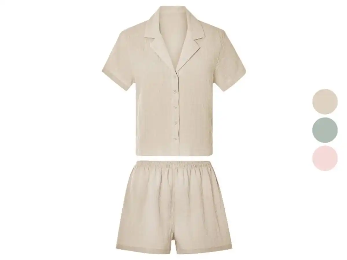 Bild 1 von esmara® Damen Pyjama, aus angenehm weichem Musselin