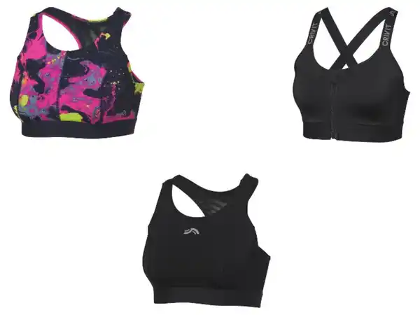 Bild 1 von CRIVIT Damen Sport Bustier, mit Mesh-Einsätzen