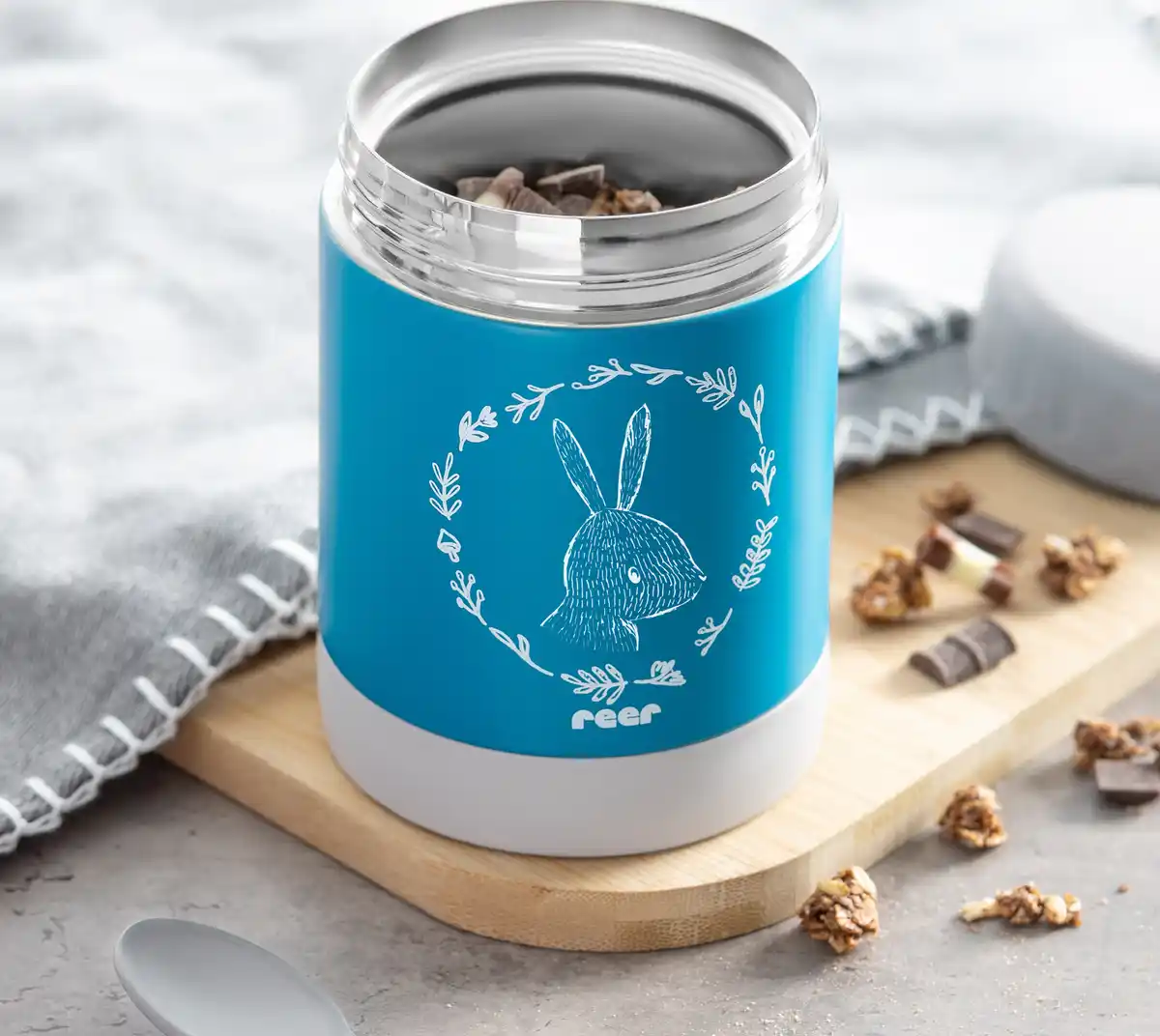 Bild 4 von reer ColourDesign Edelstahl-Warmhaltebox, 300 ml, Petrolblau