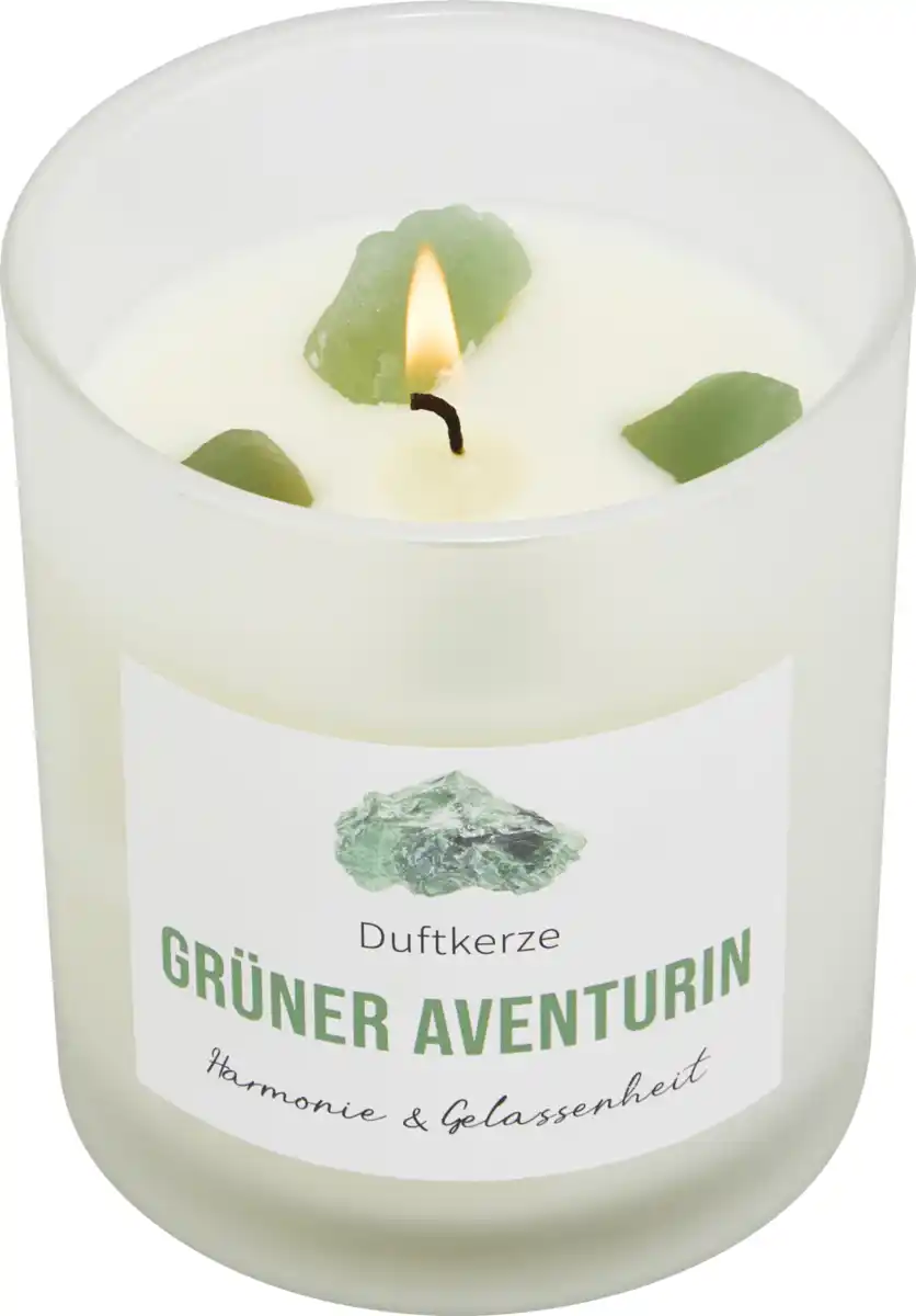 Bild 2 von IDEENWELT Duftkerze mit grünem Aventurin