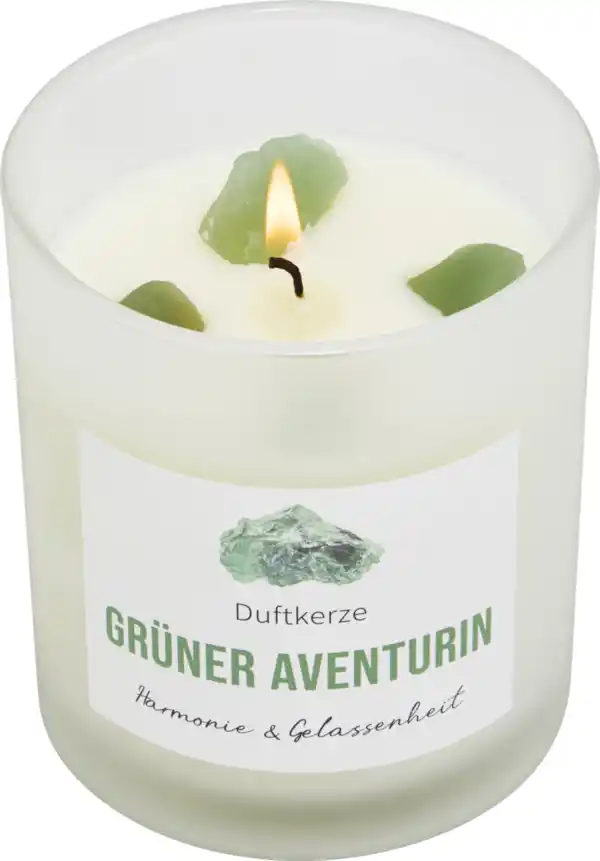 Bild 2 von IDEENWELT Duftkerze mit grünem Aventurin
