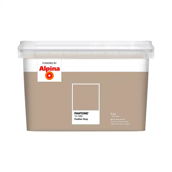 Bild 1 von ALPINA Wandfarbe »PANTONE«, Feather Gray, matt, 2,5 l