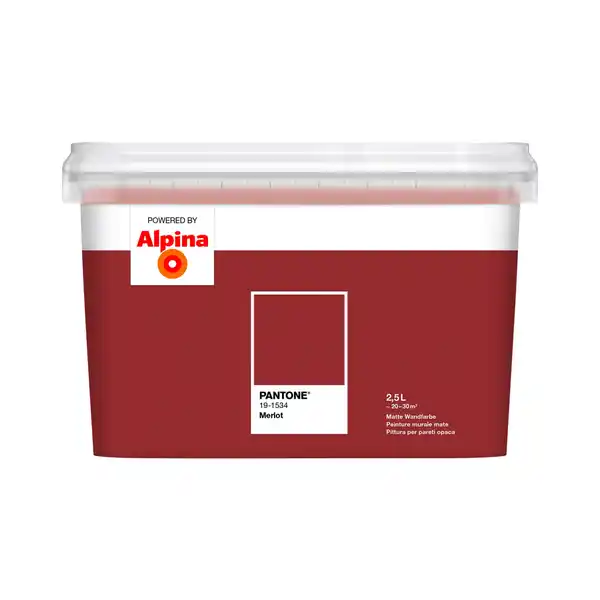 Bild 1 von ALPINA Wandfarbe »PANTONE«, Merlot, matt, 2,5 l