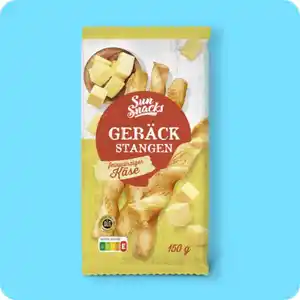 SUNSNACKS Gebäckstangen, Käse oder Meersalz