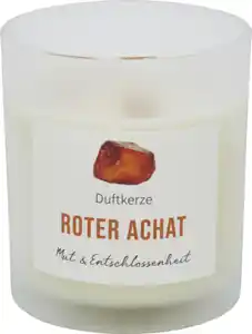 IDEENWELT Duftkerze mit rotem Achat