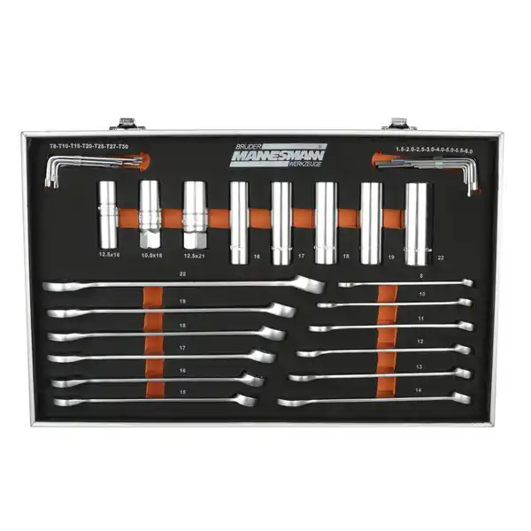 Bild 2 von BRÜDER MANNESMANN Steckschlüsselsatz, Kunststoff/aluminium/stahl, für Schraubarbeiten
