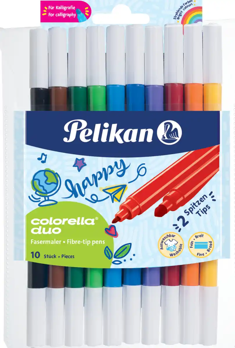 Bild 1 von Pelikan Colorella Duo Fasermaler Etui mit 10 Farben