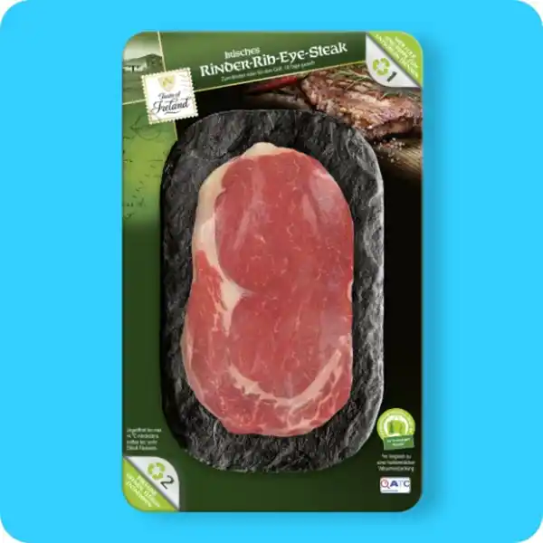 Bild 1 von TASTE OF BRITISH ISLES Steaks vom irischen Weiderind, Rib-Eye-Steak oder Rumpsteak