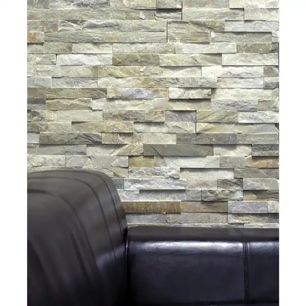 Bild 2 von RENOVO Wandverblender, Quarzit, beige, BxHxT: 40 x 10 x 0,9-1,2 cm