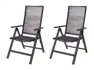 LIVARNO home Alu-Hochlehner »Miami«, 2 Stück, im Rope-Design, anthrazit
