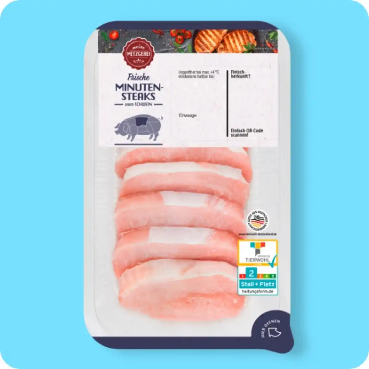 Bild 1 von MEINE METZGEREI Minutensteaks, Vom Schwein