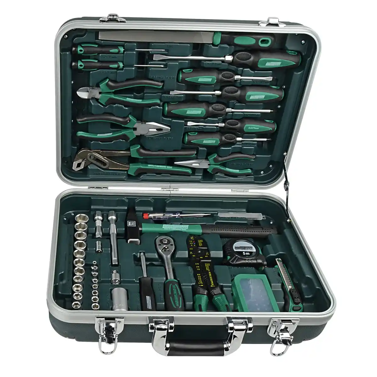 Bild 2 von BRÜDER MANNESMANN Werkzeugsatz, grün, Stahl