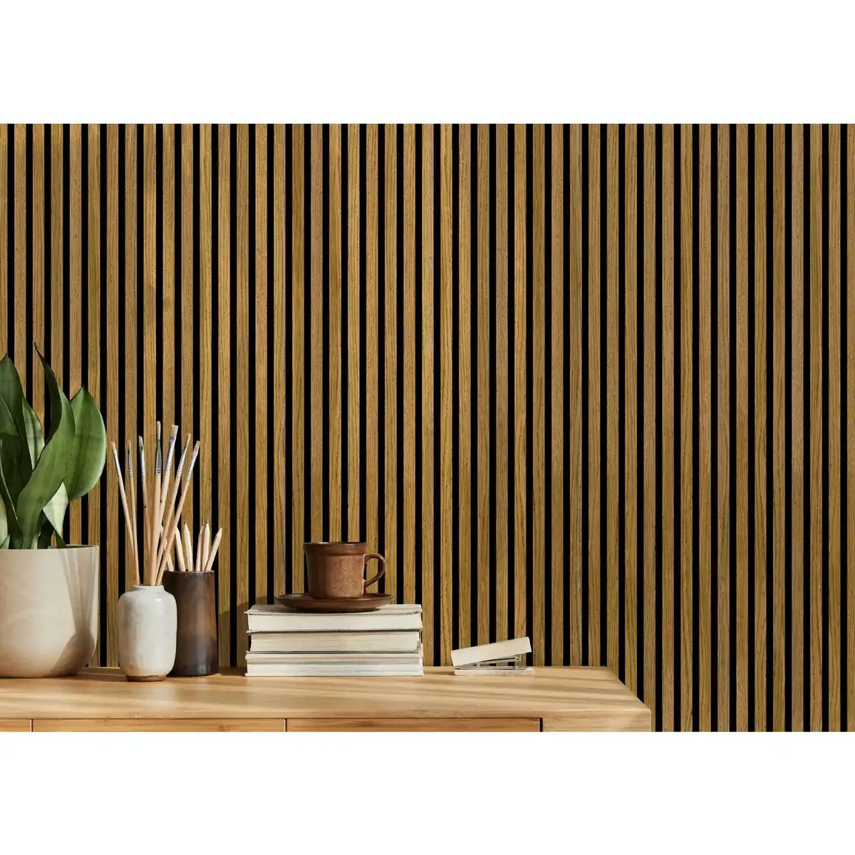 Bild 3 von FN NEUHOFER Akustikpaneel »FN Acustico BASIC«, 292,5 x 2670 x 11 mm, 2er Pack, PET/MDF, Eiche