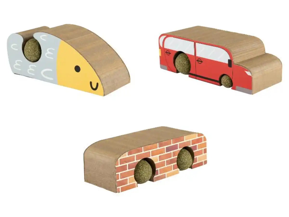 Bild 1 von zoofari® 3in1 Wandelbare Kratzpappe, inkl. Spielball aus Katzenminze