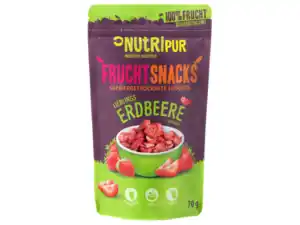 Nutripur Fruchtsnacks Erdbeere,  70 g