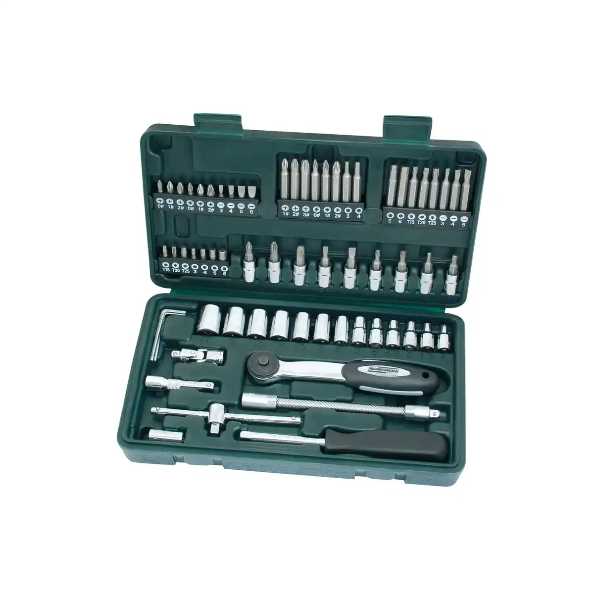 Bild 2 von BRÜDER MANNESMANN Steckschlüsselkasten, 65-teilig, Schlüsselgröße: 4 – 14 mm