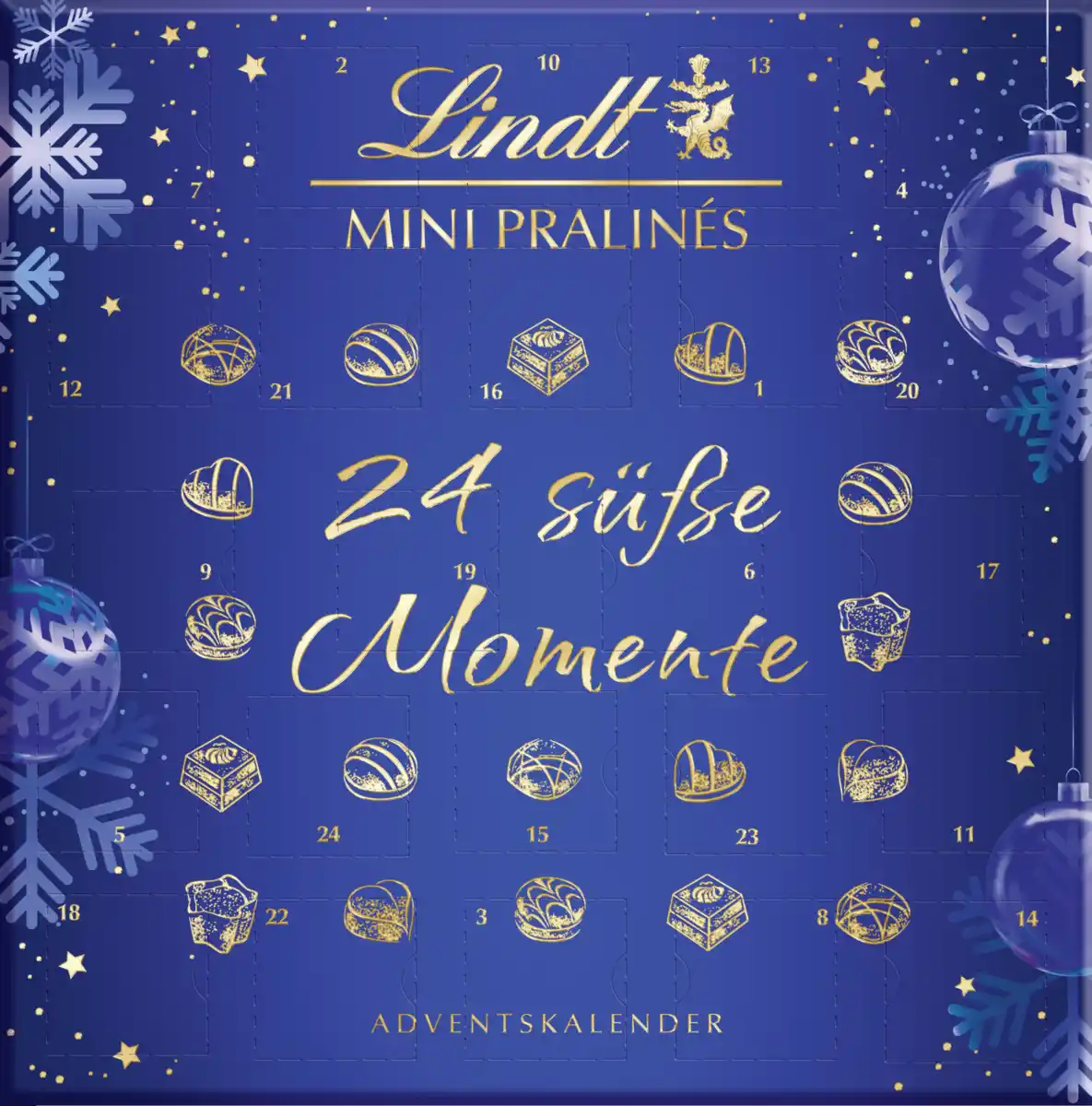 Bild 1 von Lindt Mini Pralinés Adventskalender 2025, 125 g 24 Pralinen