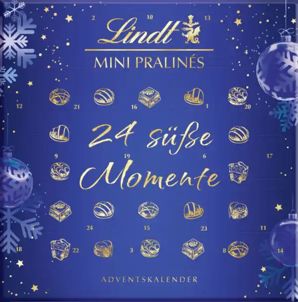 Bild 1 von Lindt Mini Pralinés Adventskalender 2025, 125 g 24 Pralinen