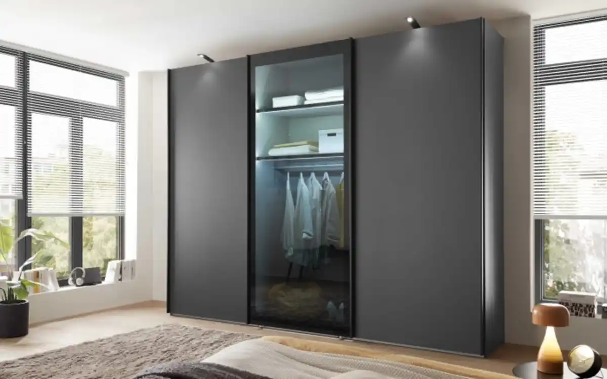 Bild 2 von m2 Kollektion - Schwebetürenschrank Dubai, graphit, 300 x 217 cm