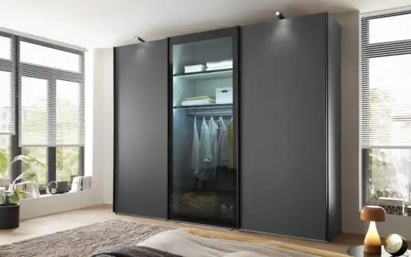 Bild 2 von m2 Kollektion - Schwebetürenschrank Dubai, graphit, 300 x 217 cm