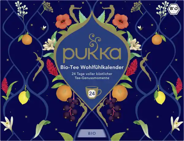 Bild 1 von Pukka Bio-Tee Wohlfühlkalender 2025, 39,6 g 24 Teebeutel