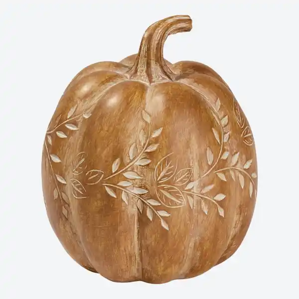 Bild 2 von Deko-Kürbis in Holzoptik