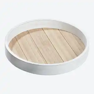 Dekotablett aus MDF, ca. Ø 26cm