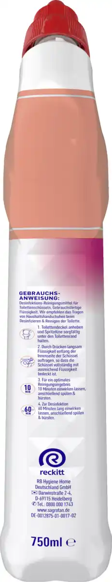 Bild 3 von Sagrotan WC-Reiniger Blütenfrische, 750 ml