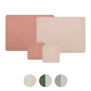 HOME CREATION Platzset/Glas Leder Optik 4er-Pack