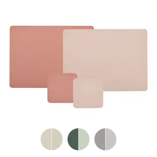 Bild 1 von HOME CREATION Platzset/Glas Leder Optik 4er-Pack