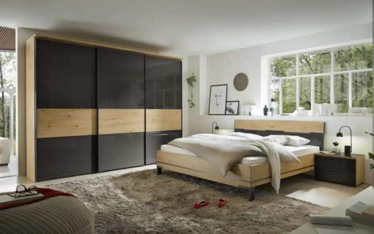 Bild 1 von Staud - Schlafzimmer Studioline, anthrazit/Artisan Eiche, 120 x 200 cm