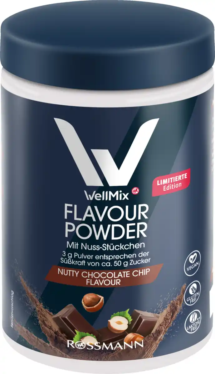 Bild 1 von WellMix WellMix Flavour Powder Nutty Chocolate Chip Flavour 170g, 170 g