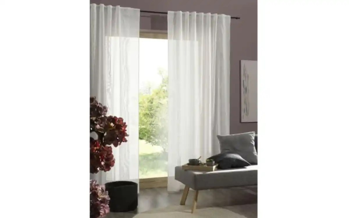 Bild 2 von Vorhang mit Multifunktionsband, weiß, 140 x 245 cm