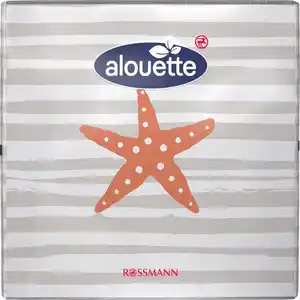 alouette Serviette 25x25 cm Maritim Seestern Streifen