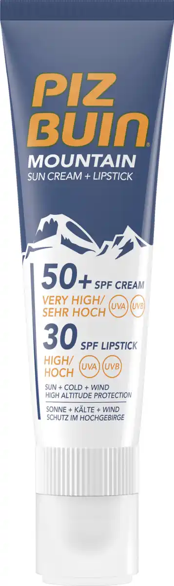 Bild 1 von Piz Buin Mountain Sonnencreme LSF50+ & Lippenpflegestift LSF30