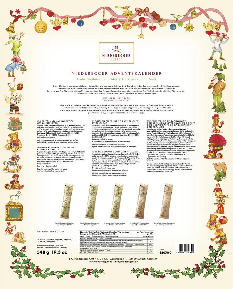 Bild 2 von Niederegger Heißgetränke Adventskalender 2025