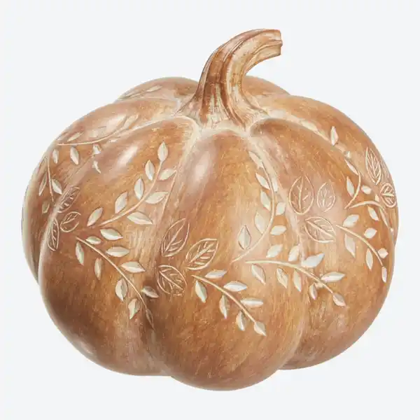 Bild 2 von Deko-Kürbis in Holzoptik