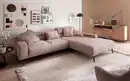 Bild 1 von Wohnlandschaft Tossa, Cord/taupe, inkl. Kopfteilverstellung