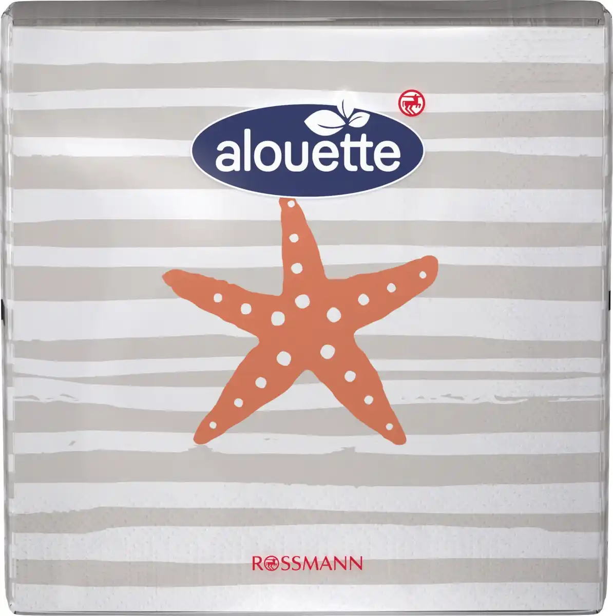 Bild 2 von alouette Serviette 25x25 cm Maritim Seestern Streifen