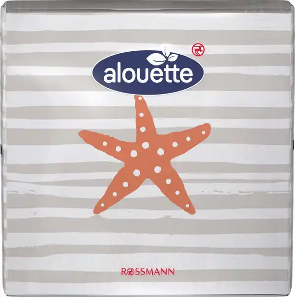 Bild 2 von alouette Serviette 25x25 cm Maritim Seestern Streifen